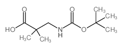 2,2-二甲基-3-(Boc-氨基)丙酸结构式