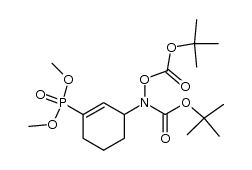 dimethyl {3-[(tert-butoxycarbonyl)(tert-butoxycarbonyloxy)amino]-1-cyclohexen-1-yl}phosphonate结构式