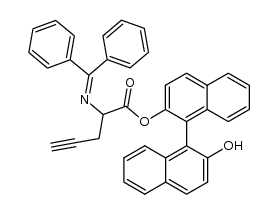 2'-hydroxy-[1,1'-binaphthalen]-2-yl 2-((diphenylmethylene)amino)pent-4-ynoate结构式