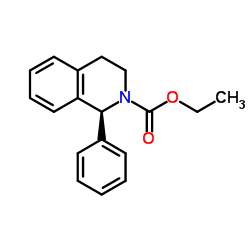 (S)-1-苯基-1,2,3,4-四氢-2-异喹啉甲酸乙酯结构式