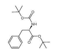 (-)-tert-butyl N-Boc-phenylalaninate结构式