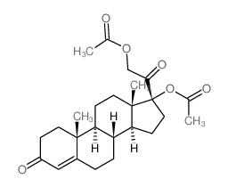 Pregn-4-ene-3,20-dione,17,21-bis(acetyloxy)-结构式