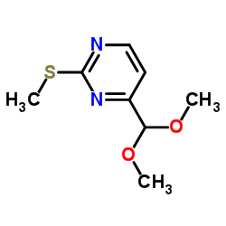 4-(二甲氧甲基)-2-甲硫基嘧啶结构式