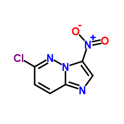 3-硝基-6-氯咪唑并[1,2-b]哒嗪结构式