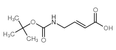 2-Butenoicacid,4-[[(1,1-dimethylethoxy)carbonyl]amino]-,(2E)-(9CI)结构式