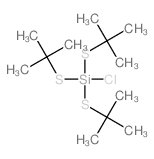 chloro-tris(tert-butylsulfanyl)silane结构式