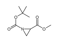 1-(叔丁氧基羰基)-2-甲基氮丙啶-2-羧酸结构式