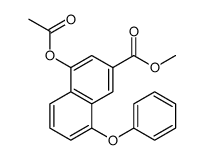 4-(乙酰基氧基)-8-苯氧基-2-萘羧酸甲酯结构式