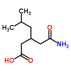 3-(氨甲酰甲基)-5-甲基己酸结构式