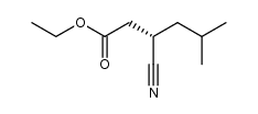(3S)-3-Cyano-5-methyl-Hexanoic acid ethyl ester结构式