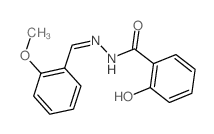 Benzoic acid,2-hydroxy-, 2-[(2-methoxyphenyl)methylene]hydrazide结构式