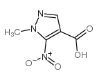 1-甲基-5-硝基吡唑-4-甲酸结构式