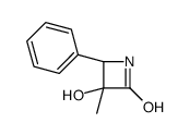 (3R,4S)-3-hydroxy-3-methyl-4-phenylazetidin-2-one结构式