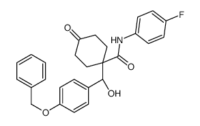 (S)-N-(4-Fluorophenyl)-1-[hydroxy[4-(phenylmethoxy)phenyl]Methyl]-4-oxo-cyclohexanecarboxamide结构式