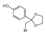4-[2-(bromomethyl)-1,3-dioxolan-2-yl]phenol结构式