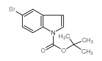 N-叔丁氧羰基-5-溴吲哚结构式