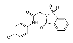 2-(1,1-Dioxido-3-oxo-1,2-benzothiazol-2(3H)-yl)-N-(4-hydroxypheny l)acetamide结构式
