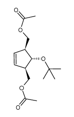 ((1R,2s,3S)-2-(tert-butoxy)cyclopent-4-ene-1,3-diyl)bis(methylene) diacetate结构式
