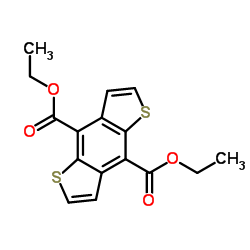 Diethyl thieno[2,3-f][1]benzothiophene-4,8-dicarboxylate结构式