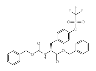 (S)-BENZYL 2-(((BENZYLOXY)CARBONYL)AMINO)-3-(4-HYDROXYPHENYL)PROPANOATE TRIFLUOROMETHANESULFONATE结构式