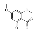 3,5-dimethoxy-2-nitro-1-oxidopyridin-1-ium结构式