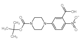 1-N-Boc-4-(3-羧基-4-硝基苯基)哌嗪结构式