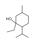 1-ethyl-5-methyl-2-propan-2-ylcyclohexan-1-ol结构式