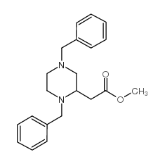 (1,4-二苄基-2-哌嗪)-乙酸甲酯结构式