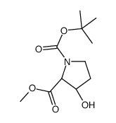 (2S,3S)-3-羟基-1,2-吡咯烷二羧酸 1-叔丁酯 2-甲基酯结构式