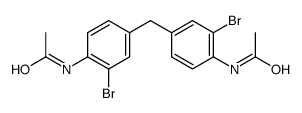 N-[4-[(4-acetamido-3-bromophenyl)methyl]-2-bromophenyl]acetamide结构式