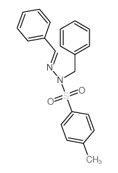 Benzenesulfonic acid,4-methyl-, 1-(phenylmethyl)-2-(phenylmethylene)hydrazide结构式