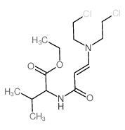 ethyl 2-[[(E)-3-[bis(2-chloroethyl)amino]prop-2-enoyl]amino]-3-methylbutanoate结构式