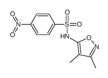 N-(3,4-二甲基-5-异噁唑基)-4-硝基苯磺酰胺结构式