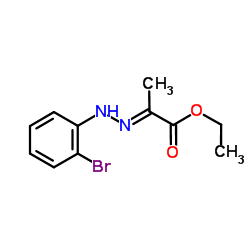 (E)-乙基-2-(2-(2-溴苯基)腙基)丙酸酯结构式