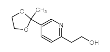 5-(2-甲基-1,3-二氧杂烷-2-基)- 2-吡啶乙醇结构式