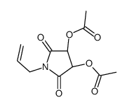 [(3R,4R)-4-acetyloxy-2,5-dioxo-1-prop-2-enylpyrrolidin-3-yl] acetate结构式