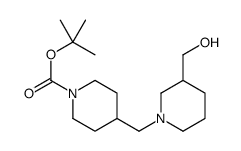 1-Boc-4-(3-hydroxyMethylpiperidin-1-ylmethyl)piperidine结构式
