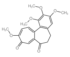 5,6-Dihydro-1,2,3,10-tetramethoxybenzo(a)heptalene-7,9-dione结构式