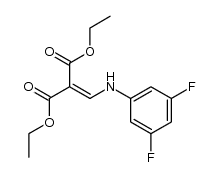 diethyl 2-(((3,5-difluorophenyl)amino)methylene)malonate结构式