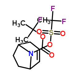(1R,5S)-3-(三氟甲基磺酰氧基)-8-氮杂双环[3.2.1]-2-辛烯-8-羧酸叔丁酯结构式