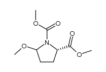 (2S)-dimethyl 5-methoxypyrrolidine-1,2-dicarboxylate结构式