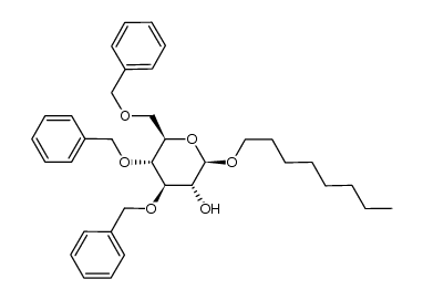 octyl 3,4,6-tri-O-benzyl-β-D-glucopyranoside结构式