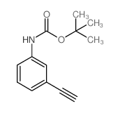 3-乙炔苯基氨基甲酸叔丁酯结构式