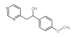 1-(4-methoxyphenyl)-2-pyrimidin-4-ylethanol结构式