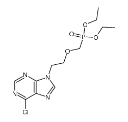 diethyl ((2-(6-chloro-9H-purin-9-yl)ethoxy)methyl)phosphonate结构式