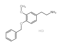 2-(3-甲氧基-4-苯基甲氧基苯基)乙胺盐酸盐结构式