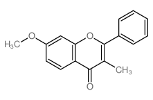 2-甲氧基-3-甲基-2-苯基-4H-苯并-g-吡喃酮结构式
