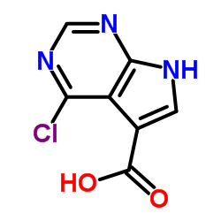4-氯-7H-吡咯并[2,3-d]嘧啶-5-甲酸结构式
