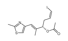 (1E,3S,5Z)-2-methyl-6-iodo-1-(2-methyl-1,3-thiazol-4-yl)-1,5-hexadien-3-yl acetate结构式