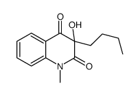 (3S)-3-butyl-3-hydroxy-1-methylquinoline-2,4-dione结构式